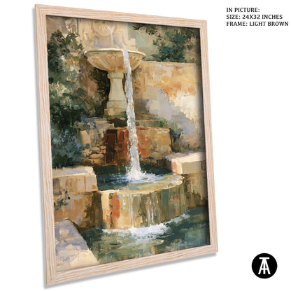 Artwork in Light Brown Frame