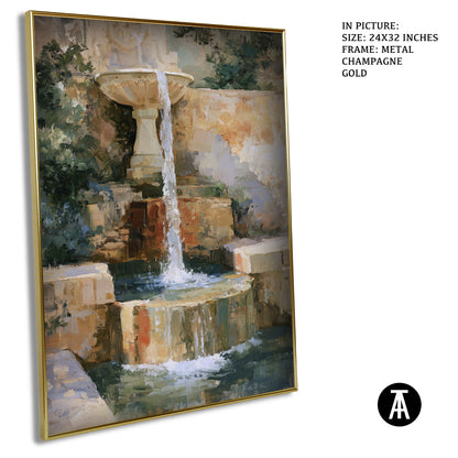 Artwork in Metal Champagne Gold Frame