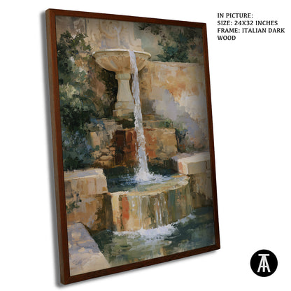 Artwork in Dark Wood Frame