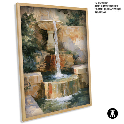 Artwork in Natural Wood Frame
