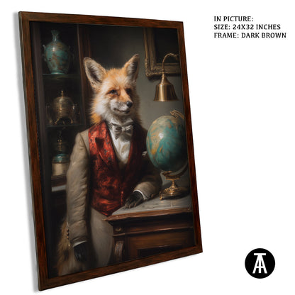 Artwork in Dark Brown Frame