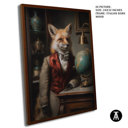 Artwork in Dark Wood Frame