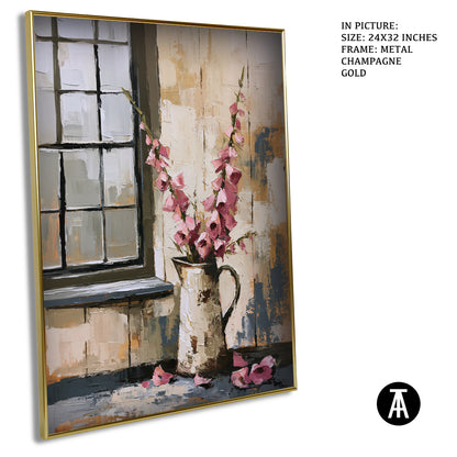 Artwork in Metal Champagne Gold Frame
