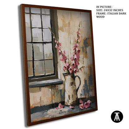 Artwork in Dark Wood Frame