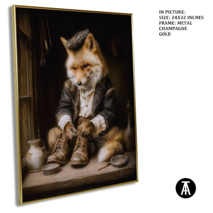 Artwork in Metal Champagne Gold Frame