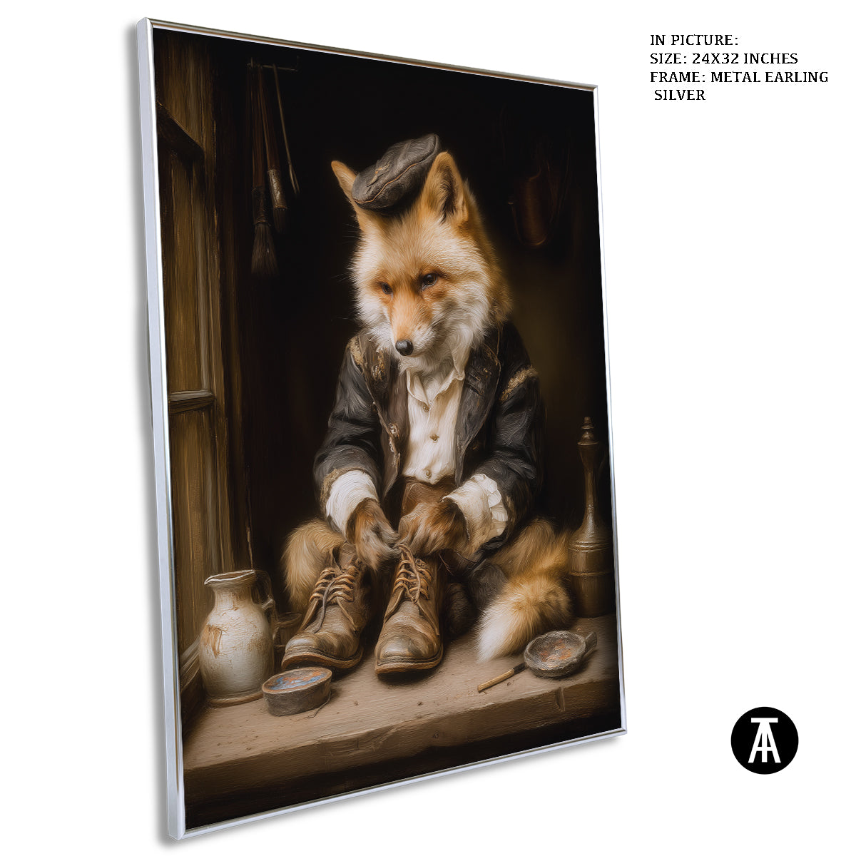 Artwork in Metal Earling Silver Frame