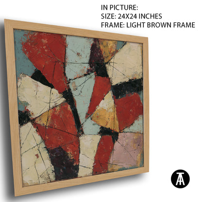 Artwork in Light Brown Frame