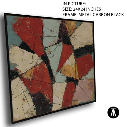 Artwork in Carbon Black Metal Frame