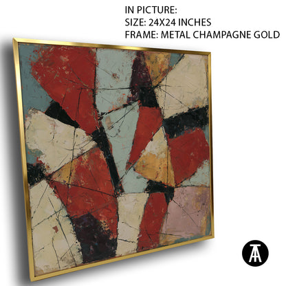 Artwork in Metal Champagne Gold Frame