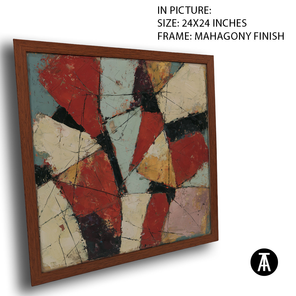 Artwork in Mahogany Finish Frame
