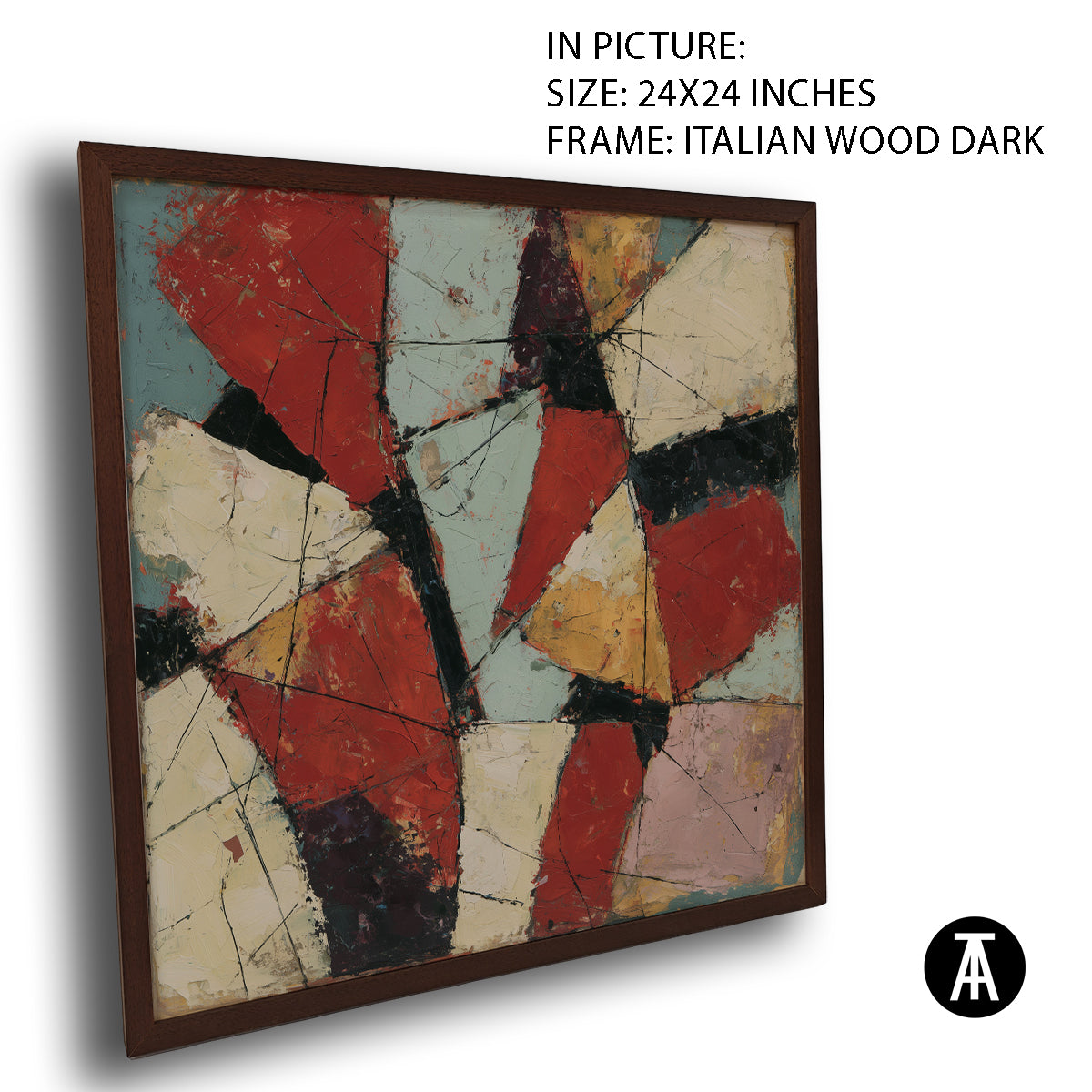 Artwork in Dark Wood Frame