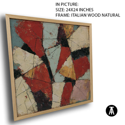 Artwork in Natural Wood Frame
