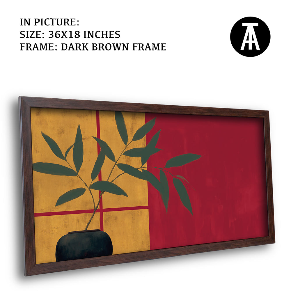 Artwork in Dark Brown Frame