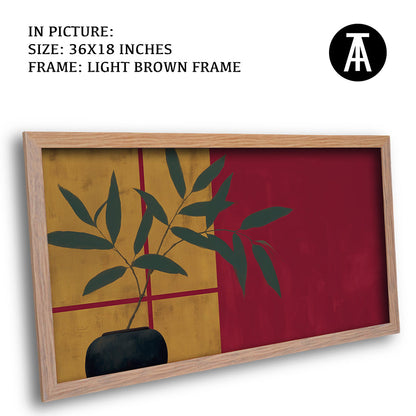 Artwork in Light Brown Frame