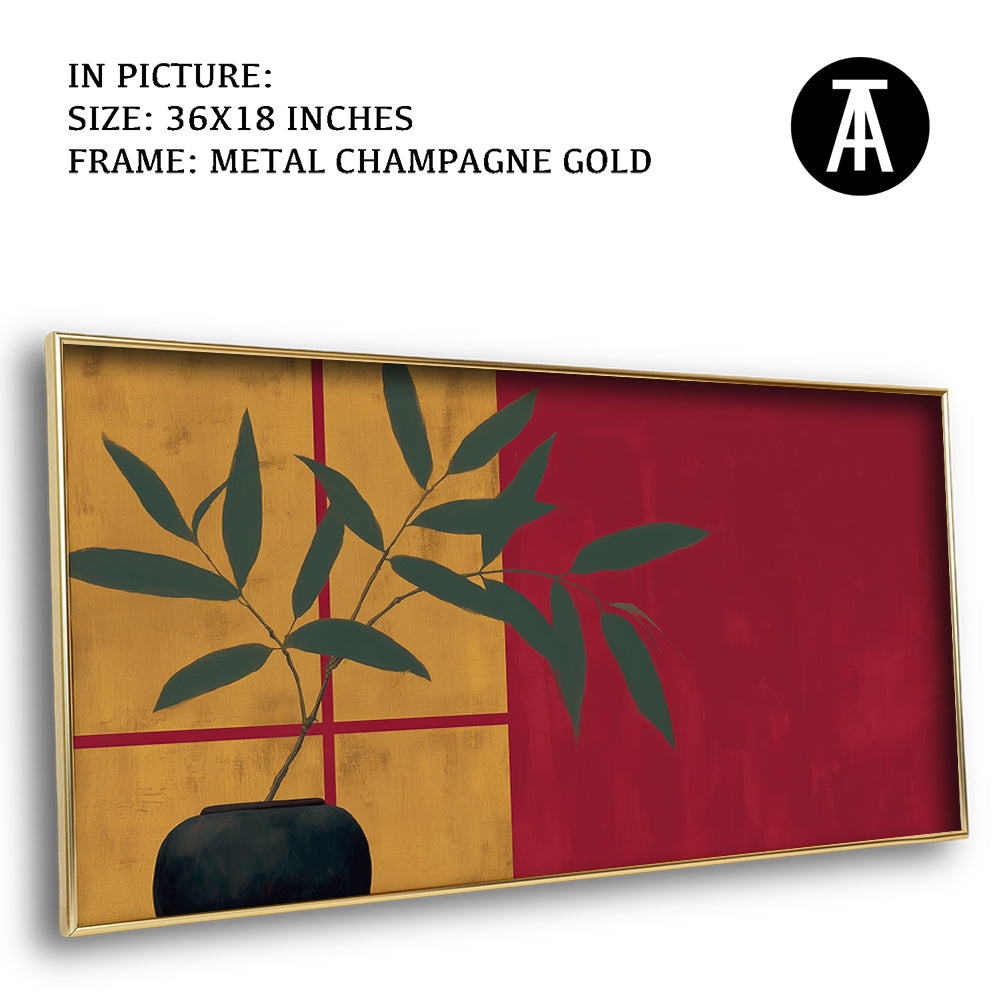 Artwork in Metal Champagne Gold Frame
