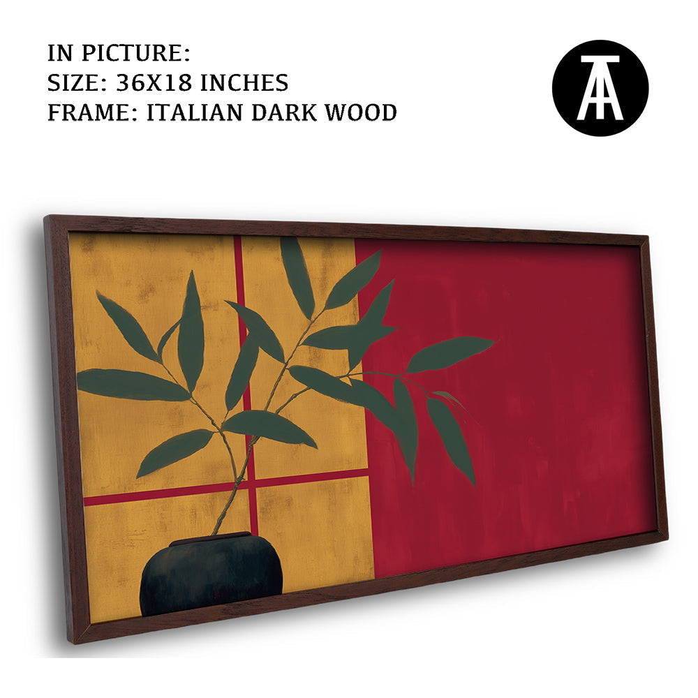 Artwork in Dark Wood Frame