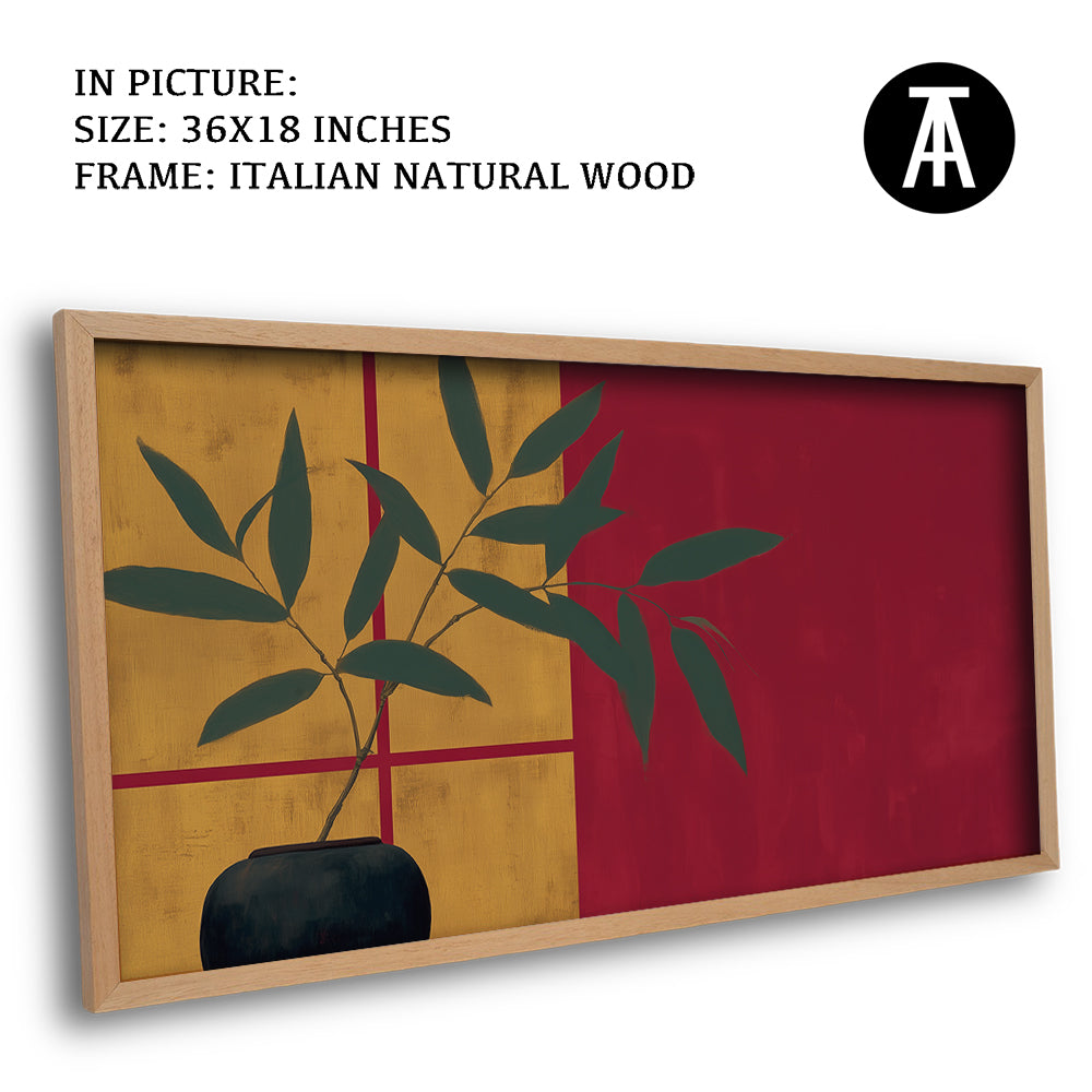 Artwork in Natural Wood Frame