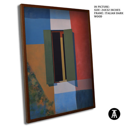 Artwork in Dark Wood Frame