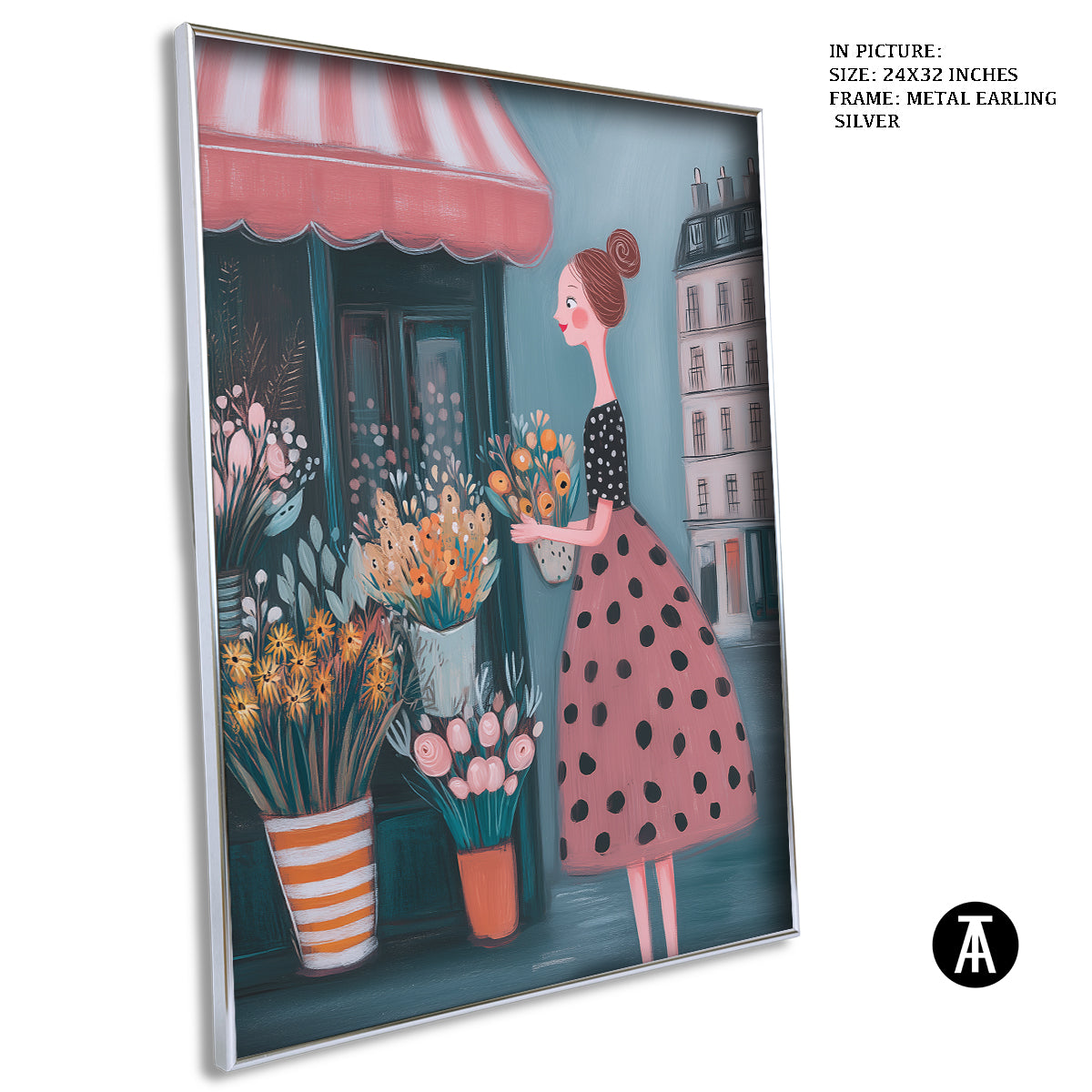 Artwork in Metal Earling Silver Frame