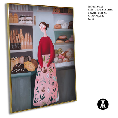 Artwork in Metal Champagne Gold Frame