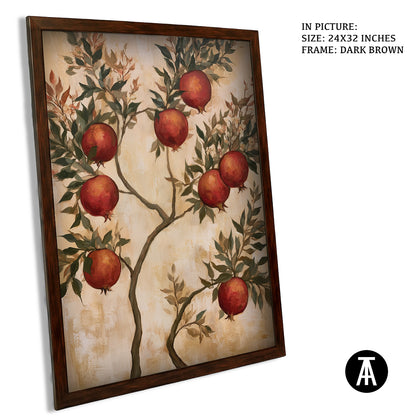 Artwork in Dark Brown Frame