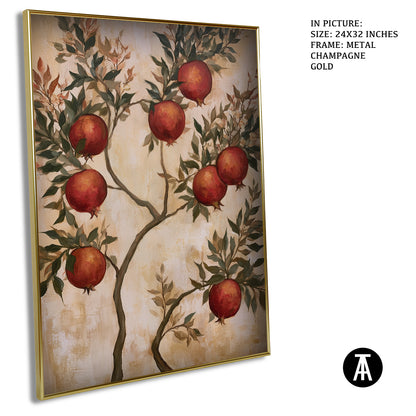 Artwork in Metal Champagne Gold Frame