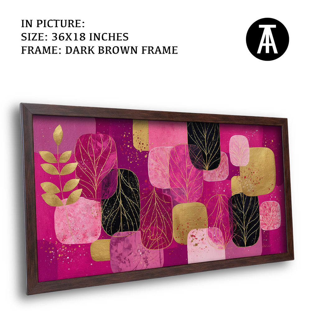 Artwork in Dark Brown Frame