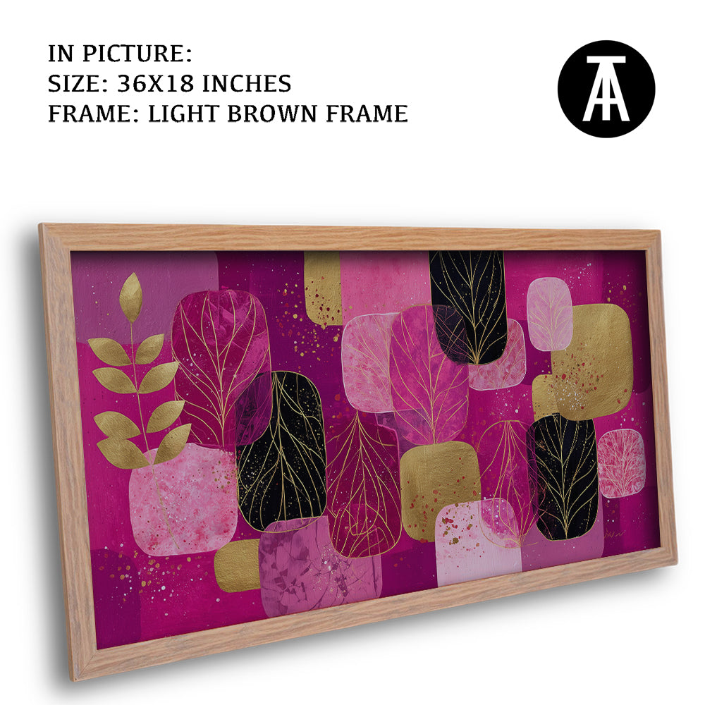 Artwork in Light Brown Frame