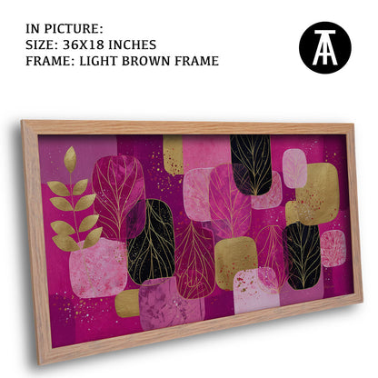 Artwork in Light Brown Frame