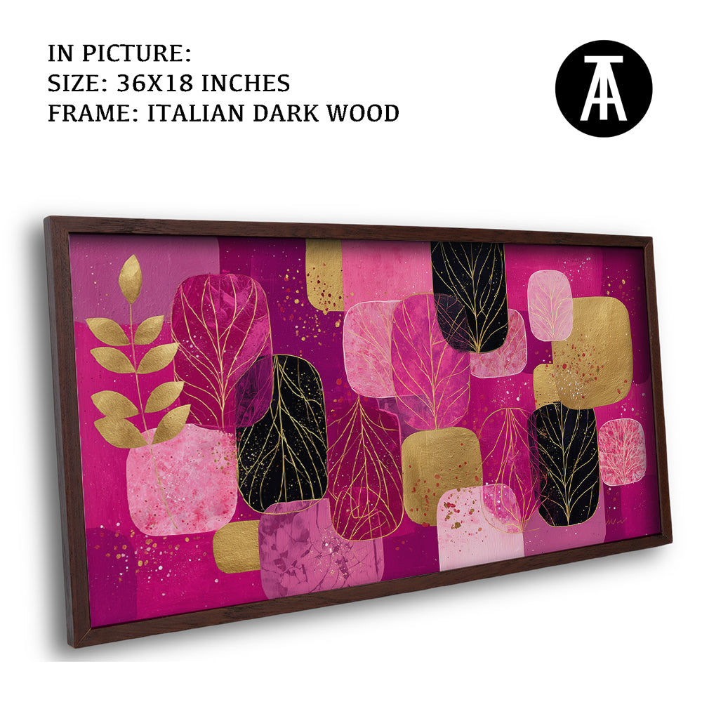 Artwork in Dark Wood Frame