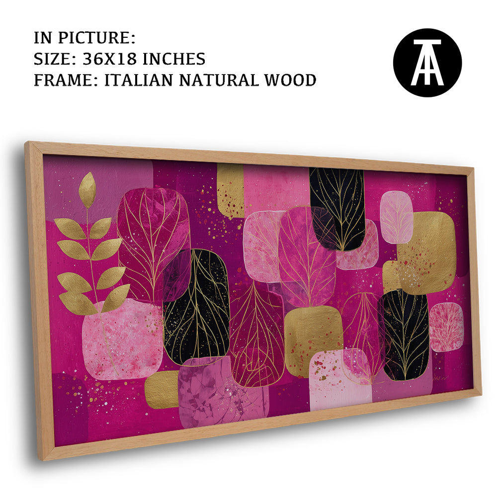 Artwork in Natural Wood Frame