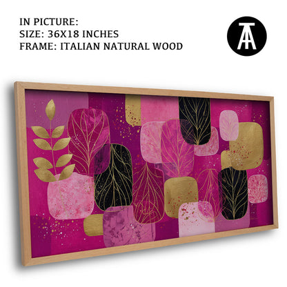 Artwork in Natural Wood Frame