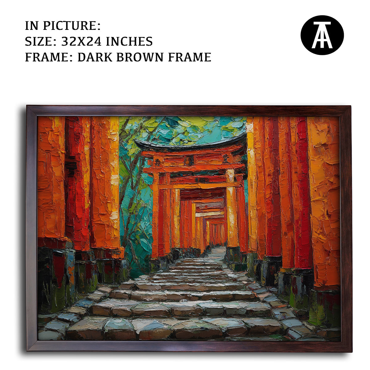 Artwork in Metal Champagne Gold Frame