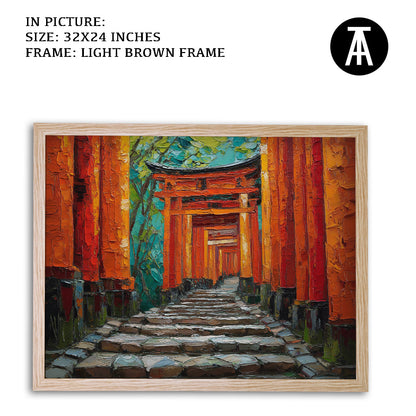 Artwork in Dark Brown Frame