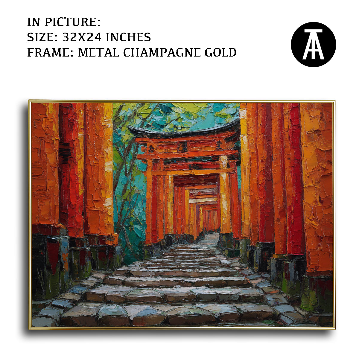 Artwork in Light Brown Frame