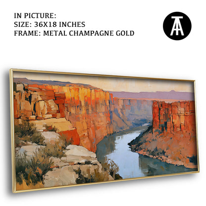 Artwork in Metal Champagne Gold Frame