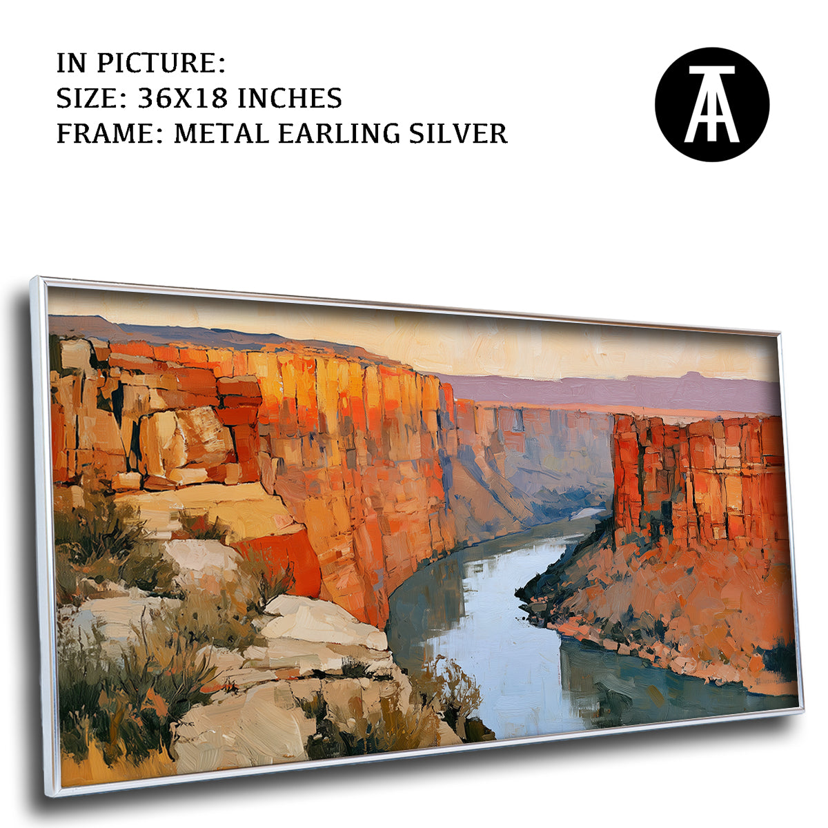 Artwork in Metal Earling Silver Frame