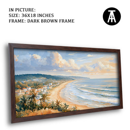 Artwork in Dark Brown Frame