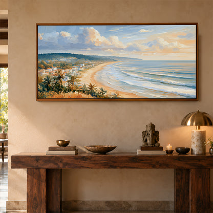 Panoramic Indian Painting in a Lifestyle Setting