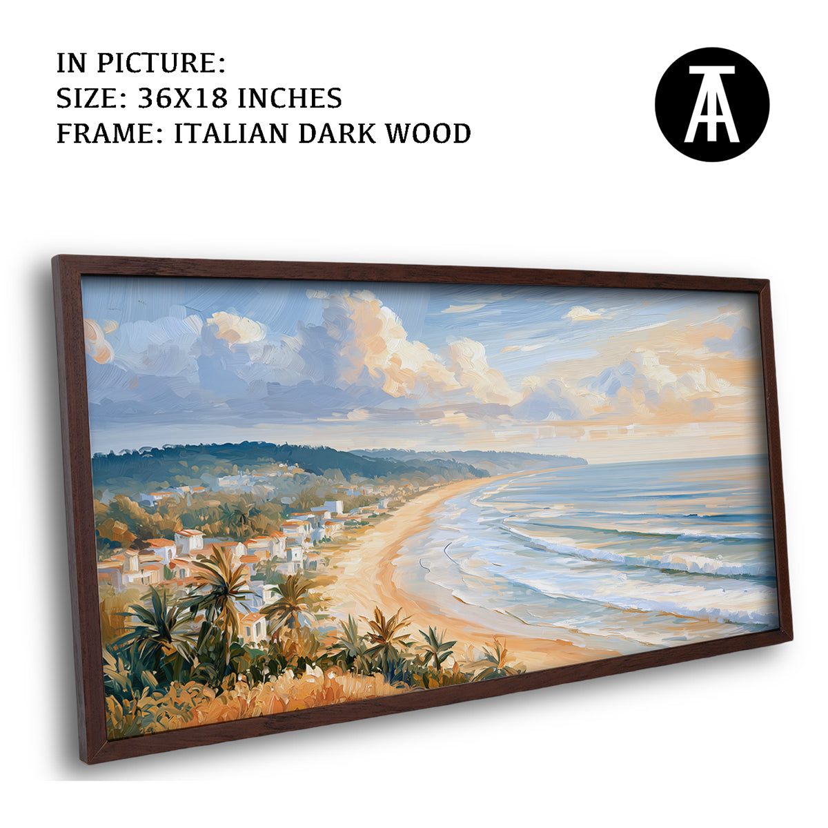 Artwork in Dark Wood Frame