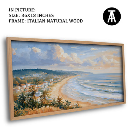 Artwork in Natural Wood Frame