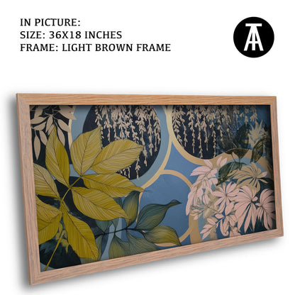 Artwork in Light Brown Frame