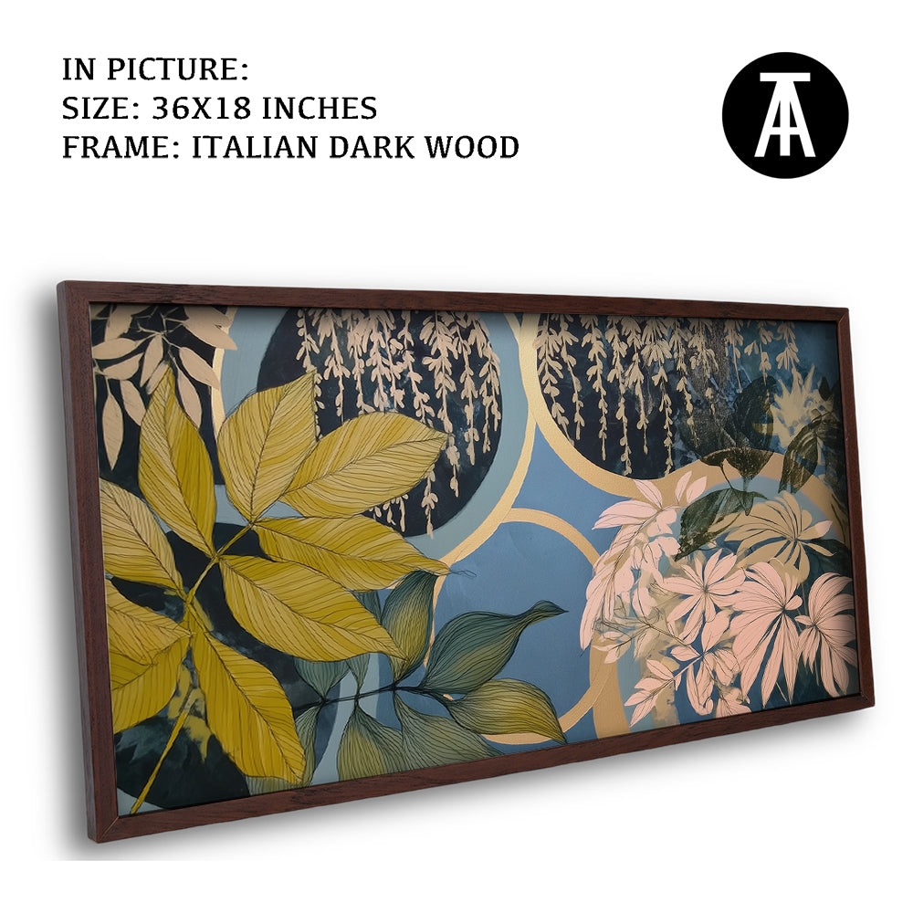 Artwork in Dark Wood Frame