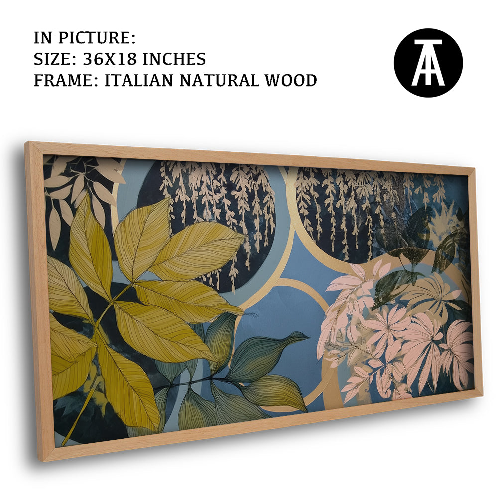 Artwork in Natural Wood Frame