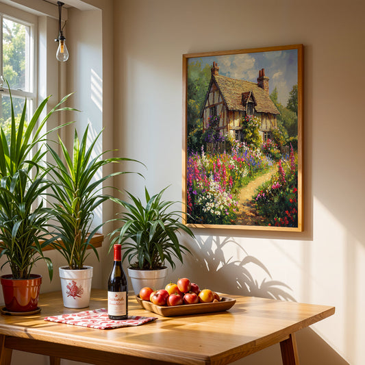 Floral Artwork in a Lifestyle Setting