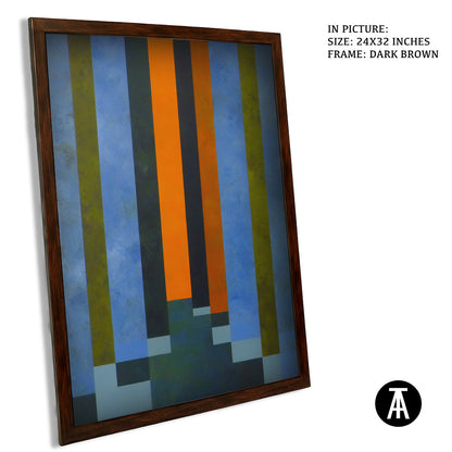 Artwork in Dark Brown Frame
