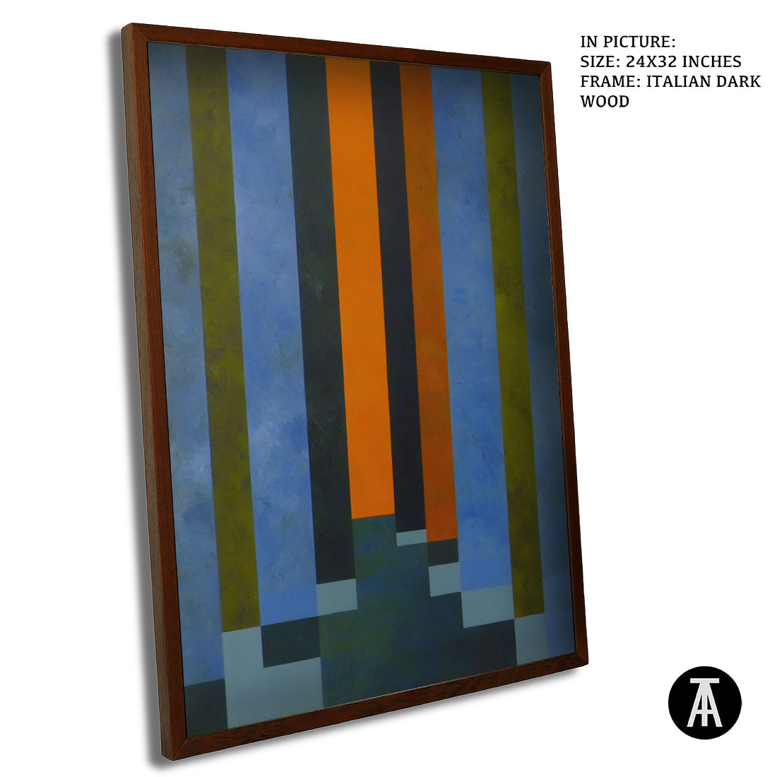 Artwork in Dark Wood Frame