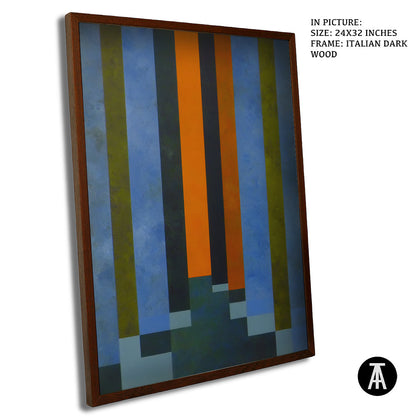 Artwork in Dark Wood Frame