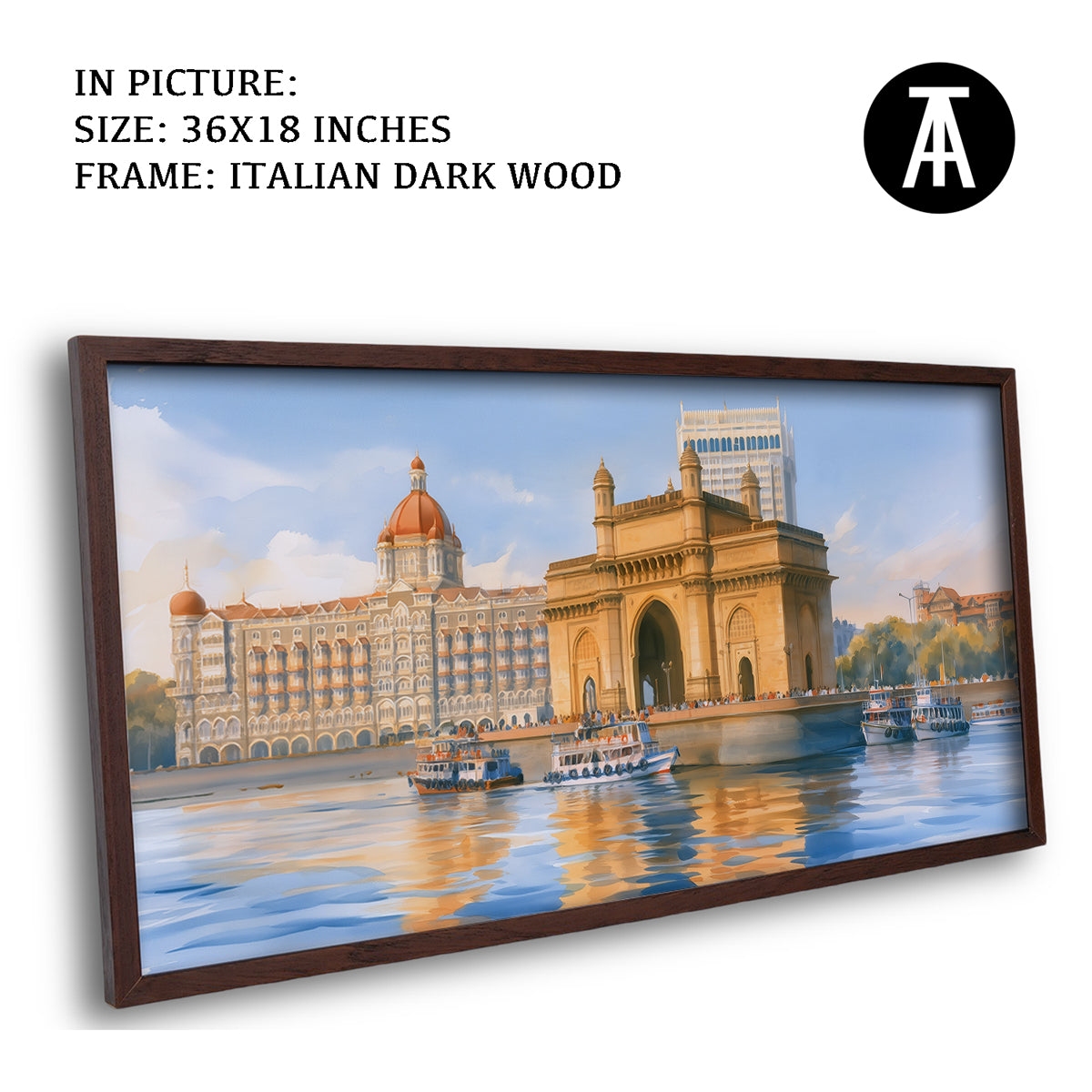Artwork in Dark Wood Frame