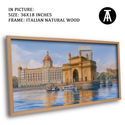 Artwork in Natural Wood Frame